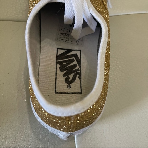Vans women’s Gold Glitter Sneakers Sparkly Shoes Festival Disco 5.5 - Picture 9 of 10